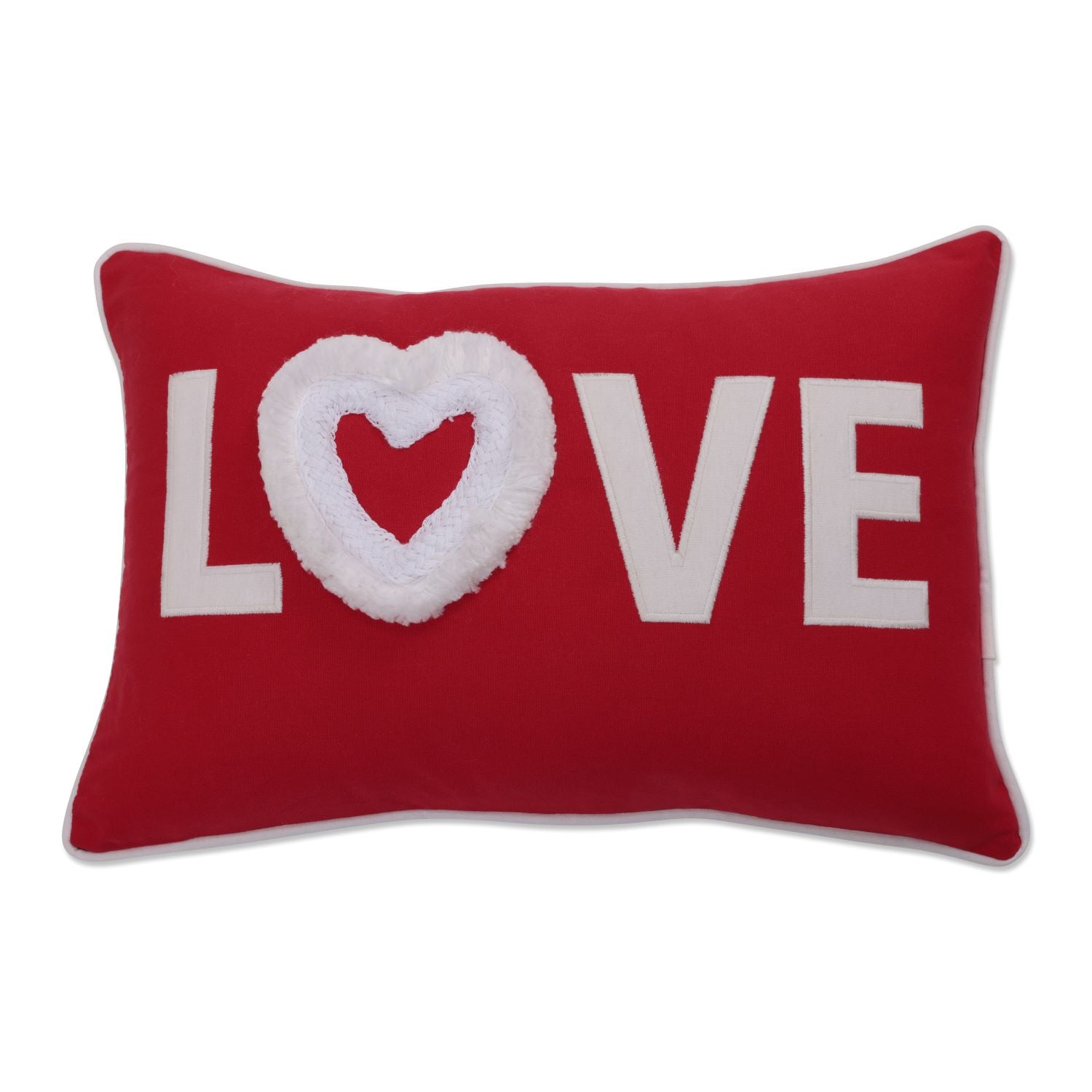 Love Heart Red Lumbar Throw Pillow