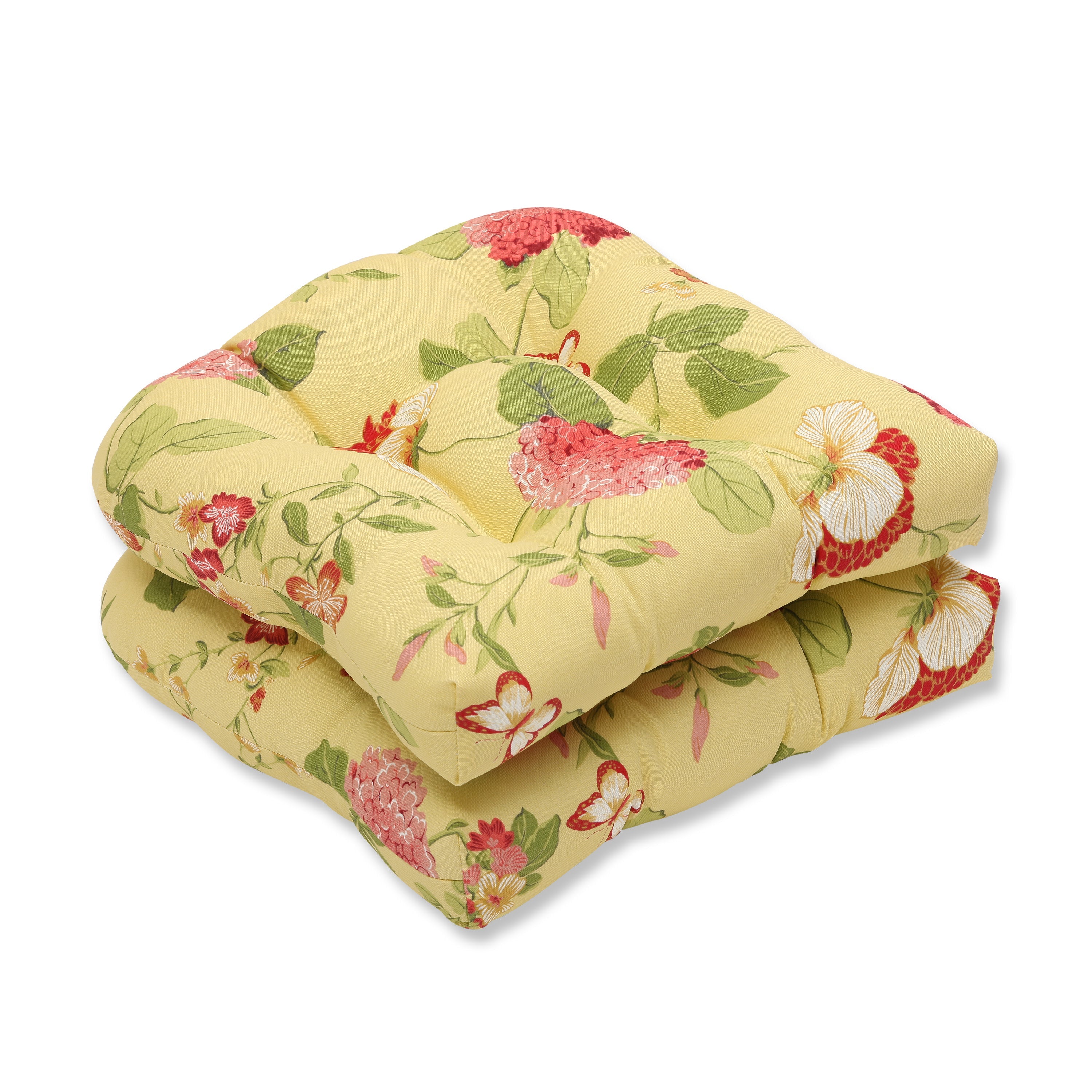 Risa Lemonade Wicker Seat Cushion (Set Of 2)