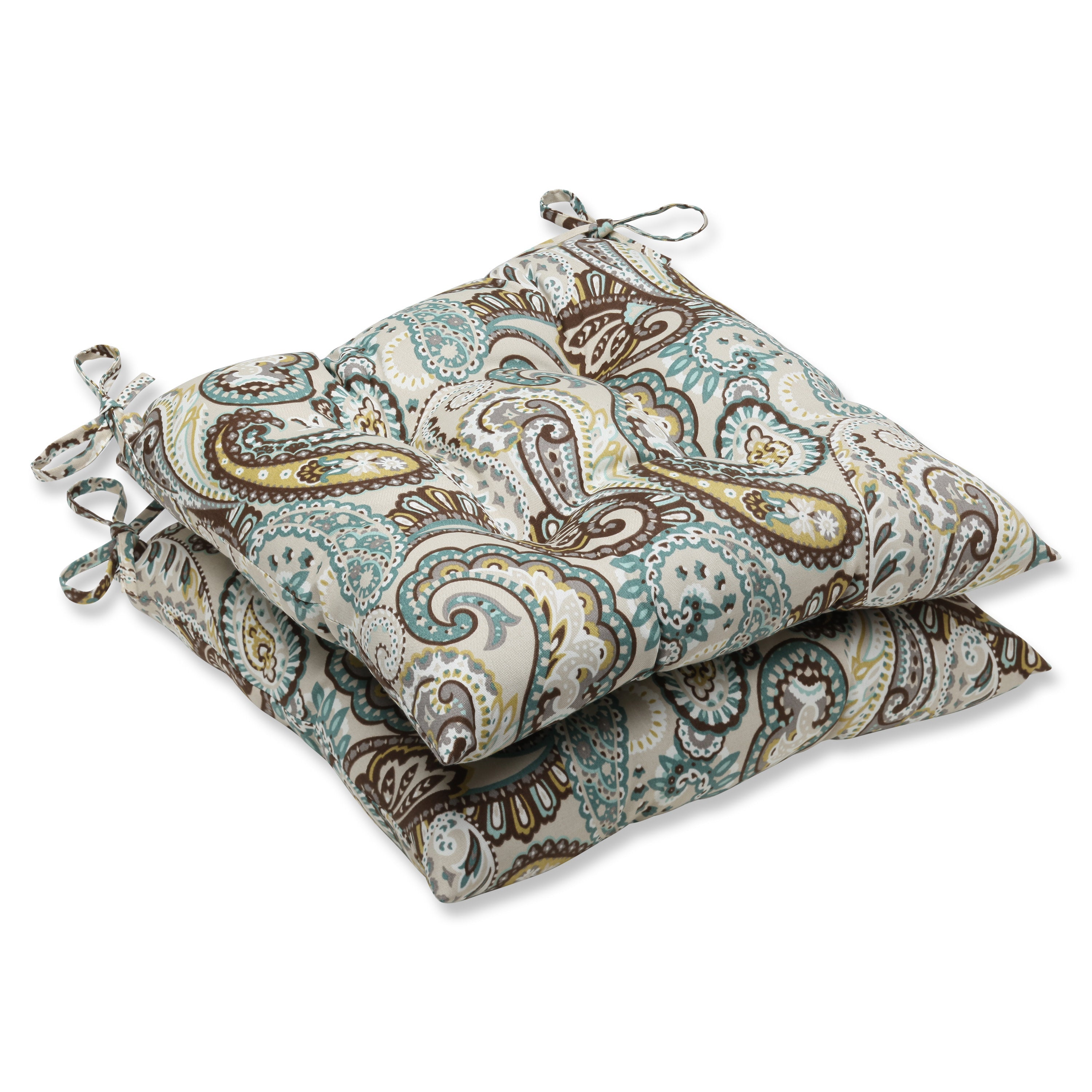 Tamara Paisley Quartz Tufted Seat Cushions