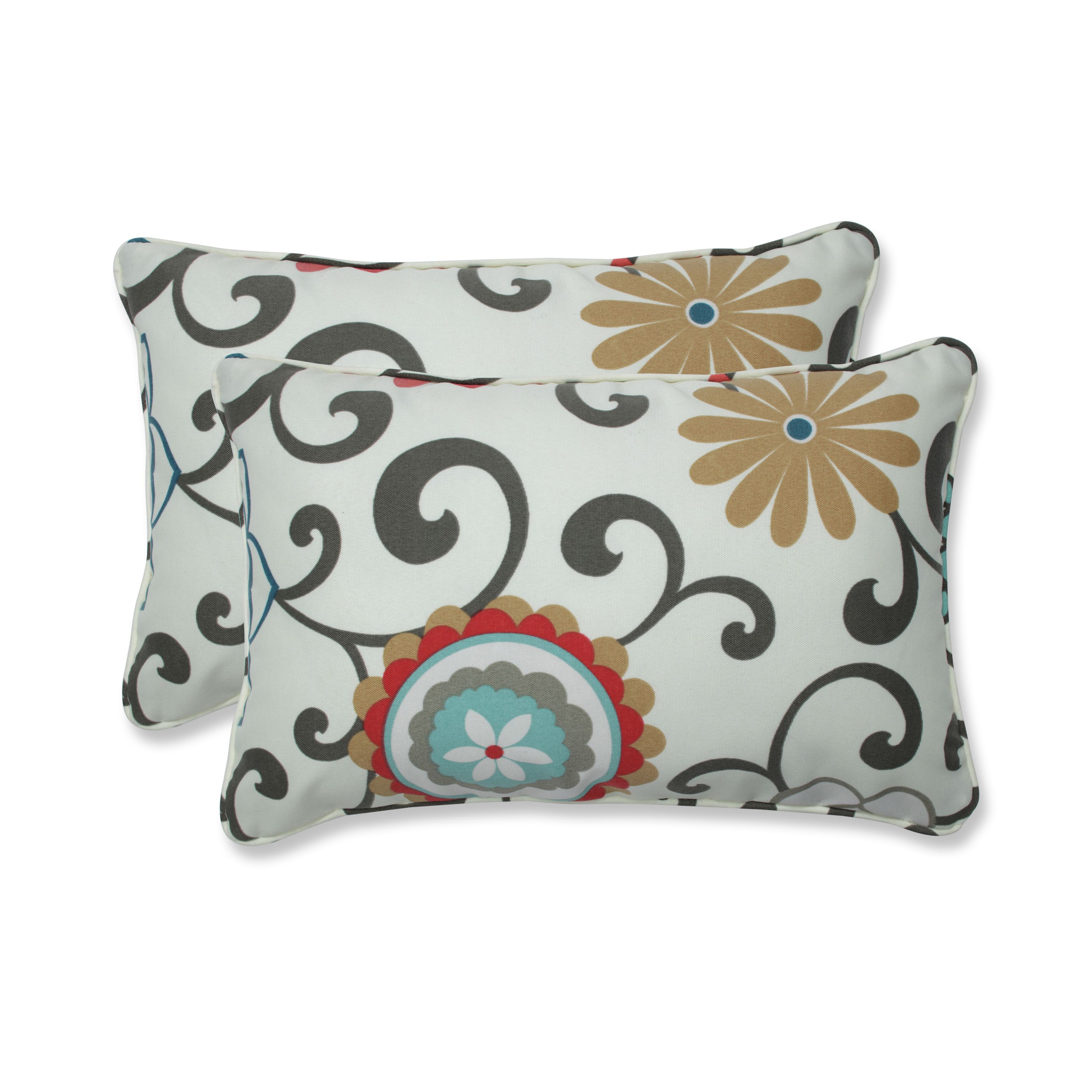 Pom Pom Play Peachtini Rectangular Throw Pillow (Set Of 2)