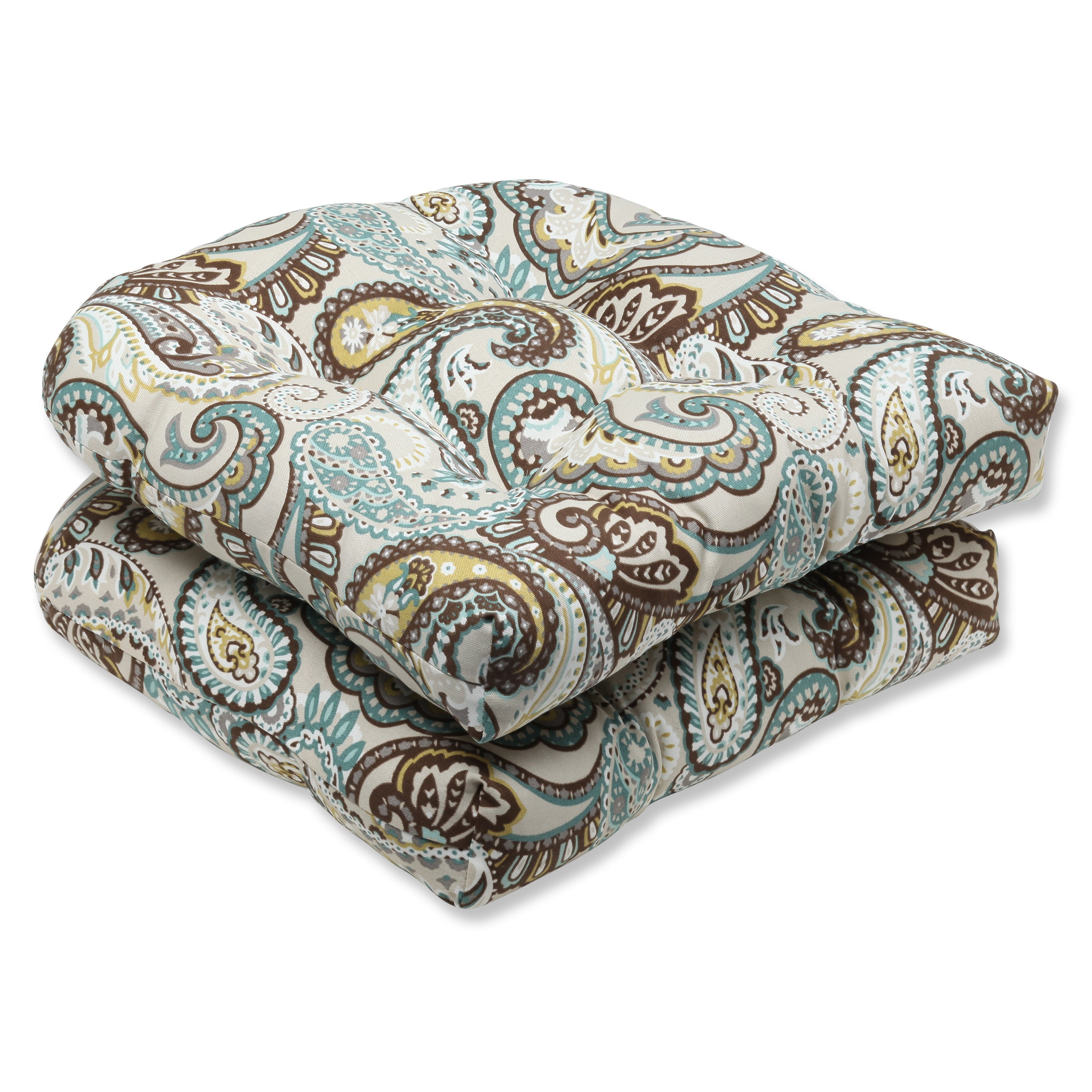 Tamara Paisley Quartz Wicker Seat Cushion (Set Of 2)