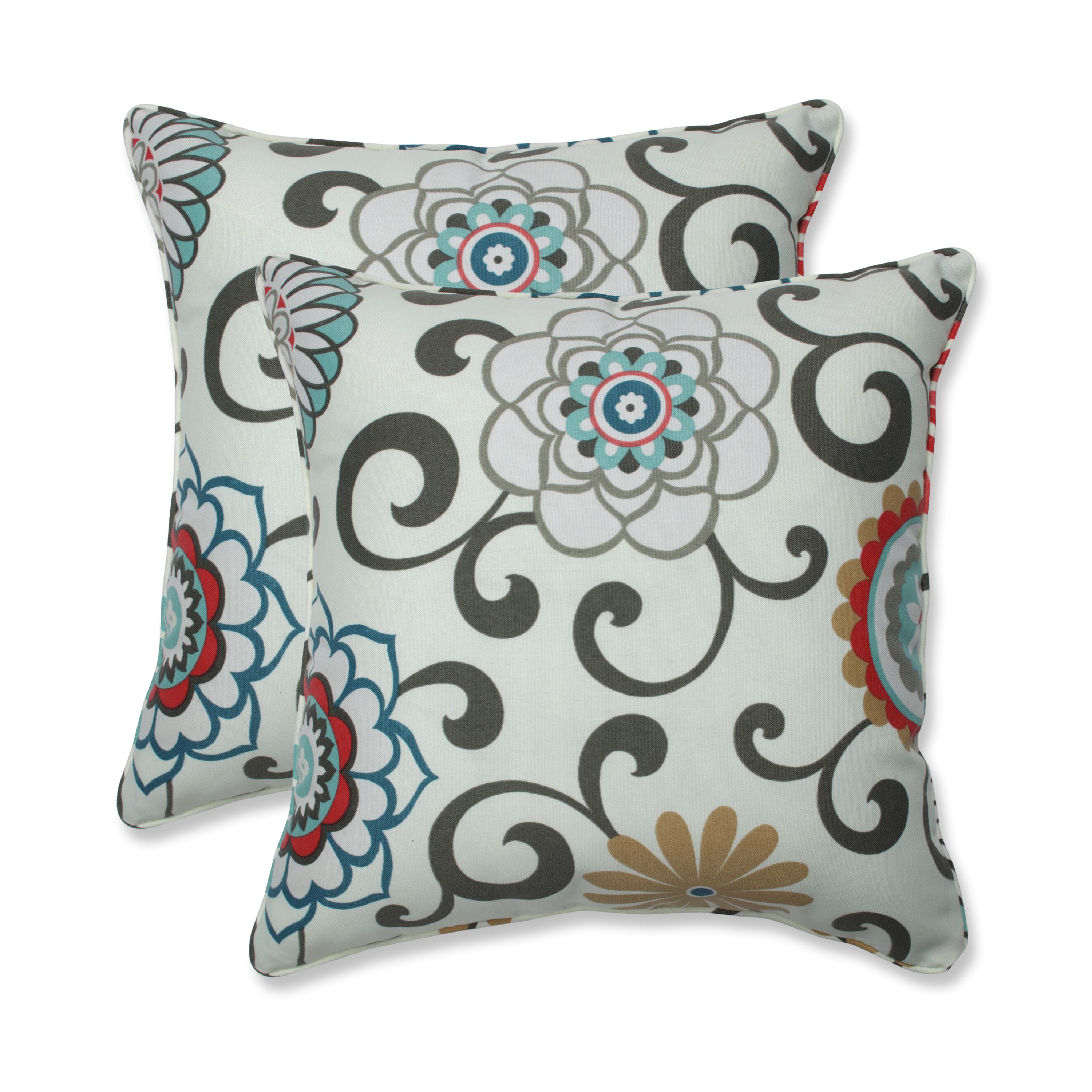 Pom Pom Play Peachtini 18.5-Inch Throw Pillow (Set Of 2)