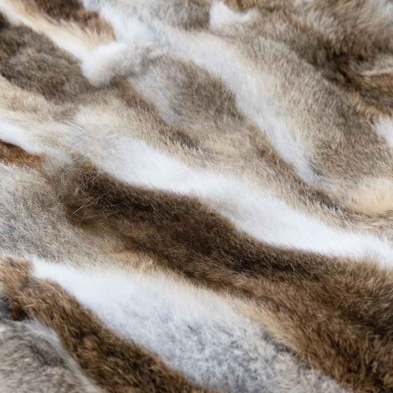 Genuine Rabbit Fur Throw Pillow Covers Set of 2 Luxury Decorative Pillowcases Soft Fluffy Animal Skin Accents Bolster Cushion Cover for Couch Sofa Bedroom Living Room Home 12x20inch Yellow White
