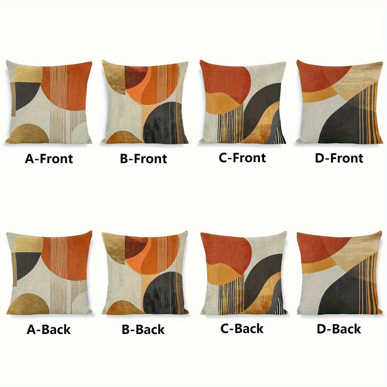 4pcs, 2D Flat Digital Double-Sided Print Non-Embroidered Geometric Pattern Short Plush Pillowcases Machine Washable - Suitable for Everyday/Valentine's Day/Mother's Day/Independence Day/Halloween/Thanksgiving/Christmas Holiday Decorations, 2D Flat