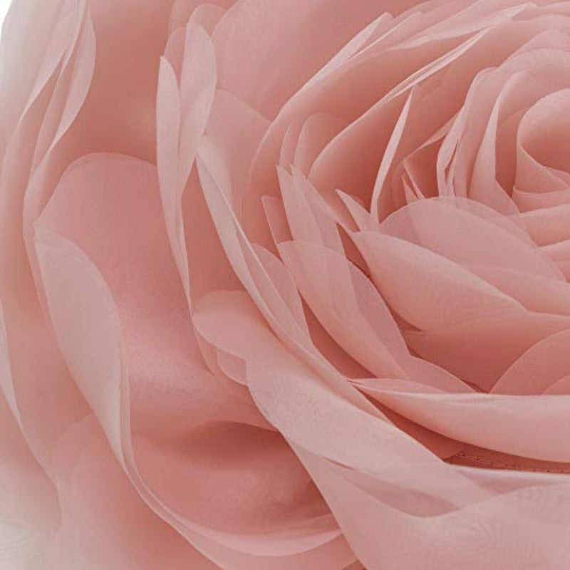 3D Flower Decorative Throw Pillow Covers Aesthetic Floral Accent Pillow Cases Round Cushion Handmade Pillowcase for Bedroom Bed Couch Chair Office 14 Inch Peach Pink