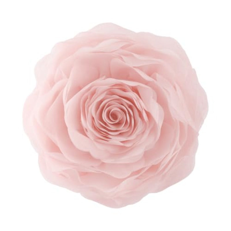 3D Flower Decorative Throw Pillow Covers Aesthetic Floral Accent Pillow Cases Round Cushion Handmade Pillowcase for Bedroom Bed Couch Chair Office 14 Inch Peach Pink