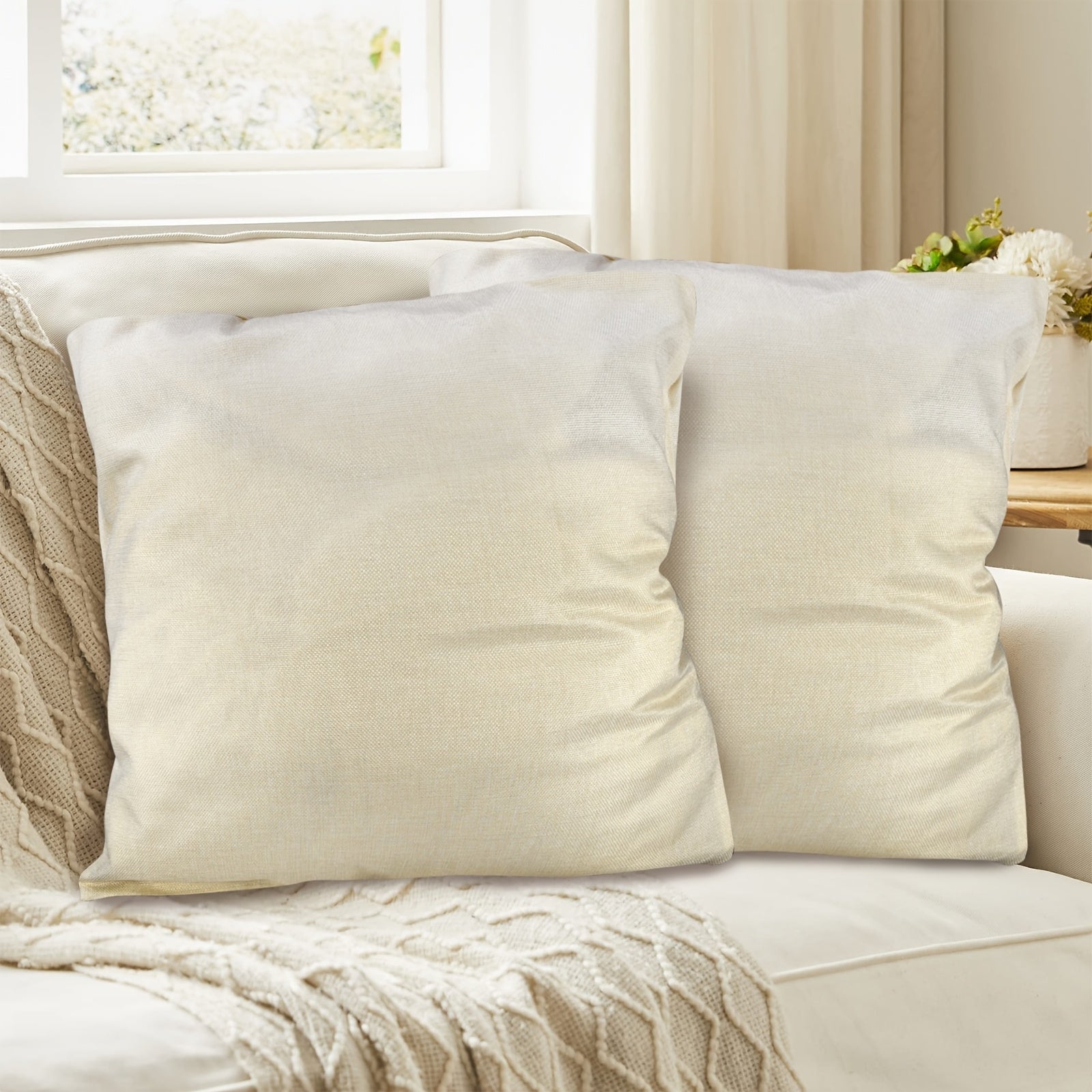 2pcs, Fashionable And Simple And Beautiful Lily Pattern Pillowcase, High Quality Short Plush, Fashion Style, Double-Sided Printing 18 Inches 18 Inches, Very Suitable for Sofa Living Room Bedroom Car Seat Cushion Home Decoration Without Pillow Core CZM