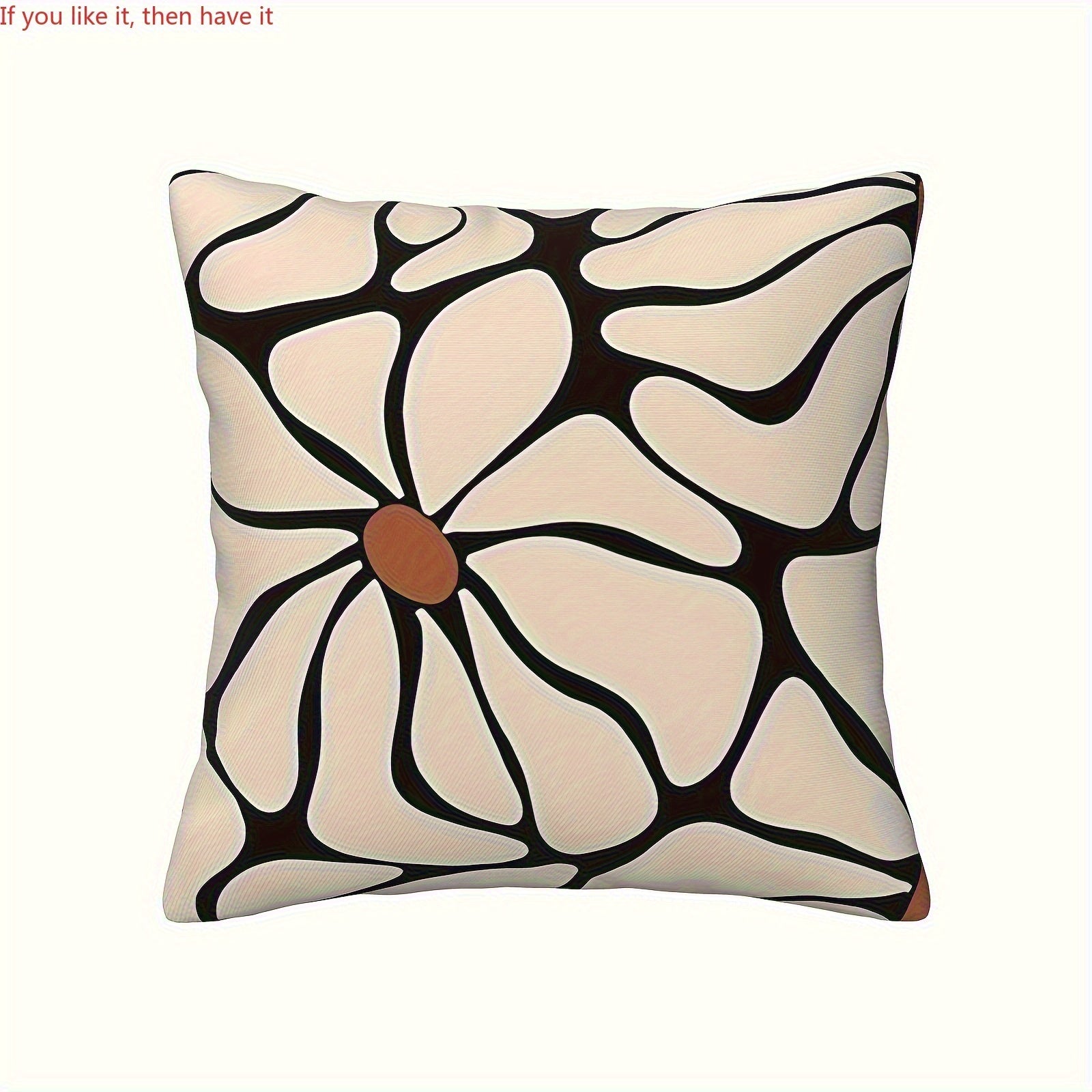 4pcs Bohemian Style Black Floral Pattern Pillowcases - Polyester Blend, Zipper, Machine Washable - Suitable for Sofa, Bed, Car Decoration - Modern Cottage Style Halloween, Thanksgiving, Mother'S Day, Father'S Day, Independence Day, Holiday Essentials