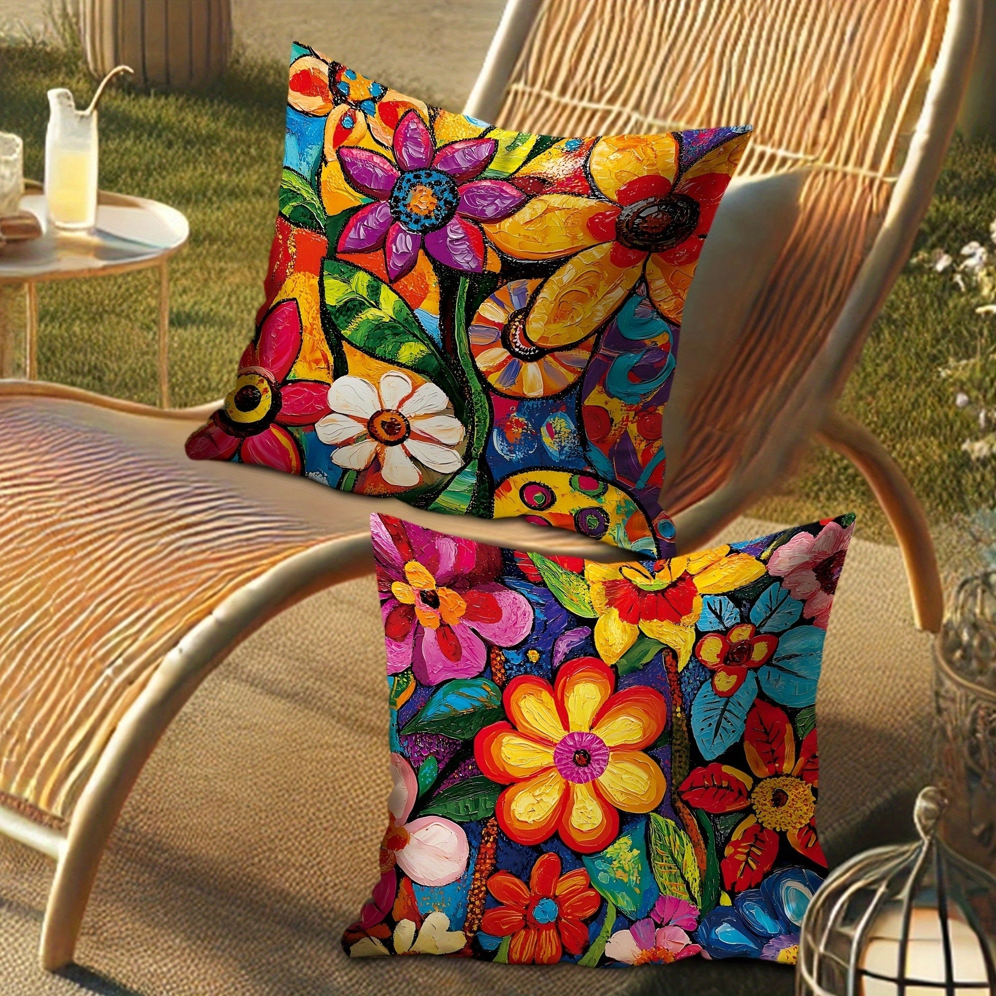 4pcs Double-Sided Printed Retro Floral Pillow Covers - Soft Short Plush with Zipper Closure, Machine Washable, Multiple Sizes for Living Room, Bedroom, Sofa Decor, Pillows for Couch, Cozy Home Styling, Vibrant Prints, Durable Fabric, Decorative Pillows,