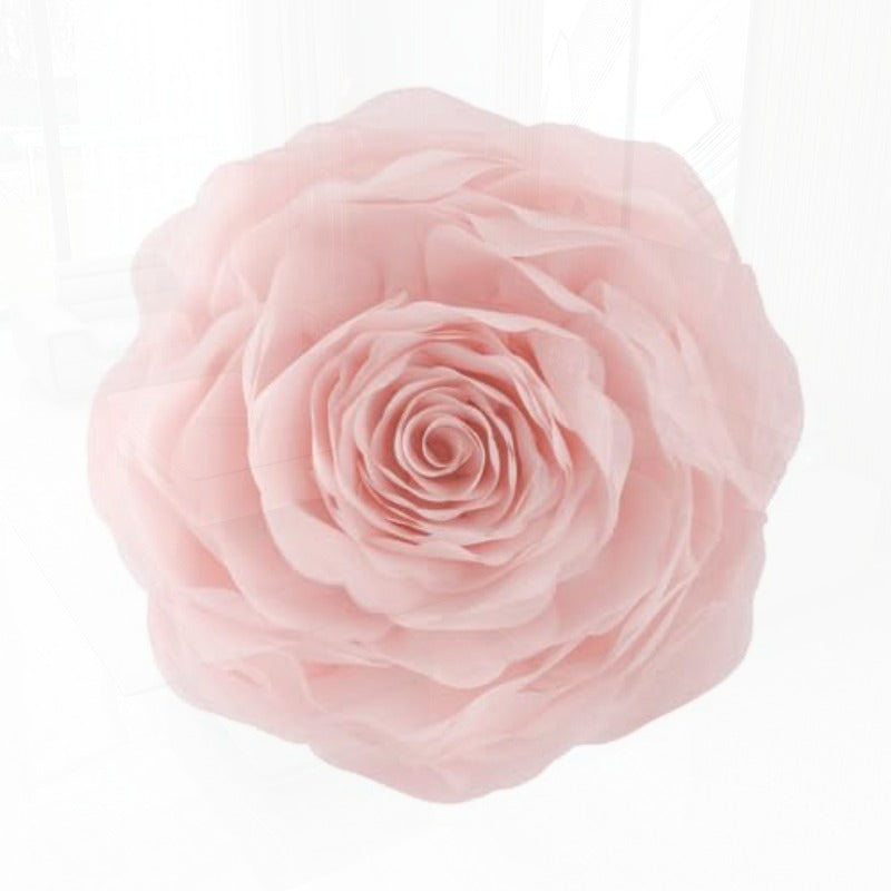 3D Flower Decorative Throw Pillow Covers Aesthetic Floral Accent Pillow Cases Round Cushion Handmade Pillowcase for Bedroom Bed Couch Chair Office 14 Inch Peach Pink