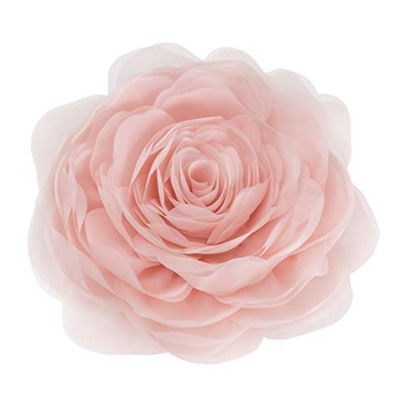 3D Flower Decorative Throw Pillow Covers Aesthetic Floral Accent Pillow Cases Round Cushion Handmade Pillowcase for Bedroom Bed Couch Chair Office 14 Inch Peach Pink