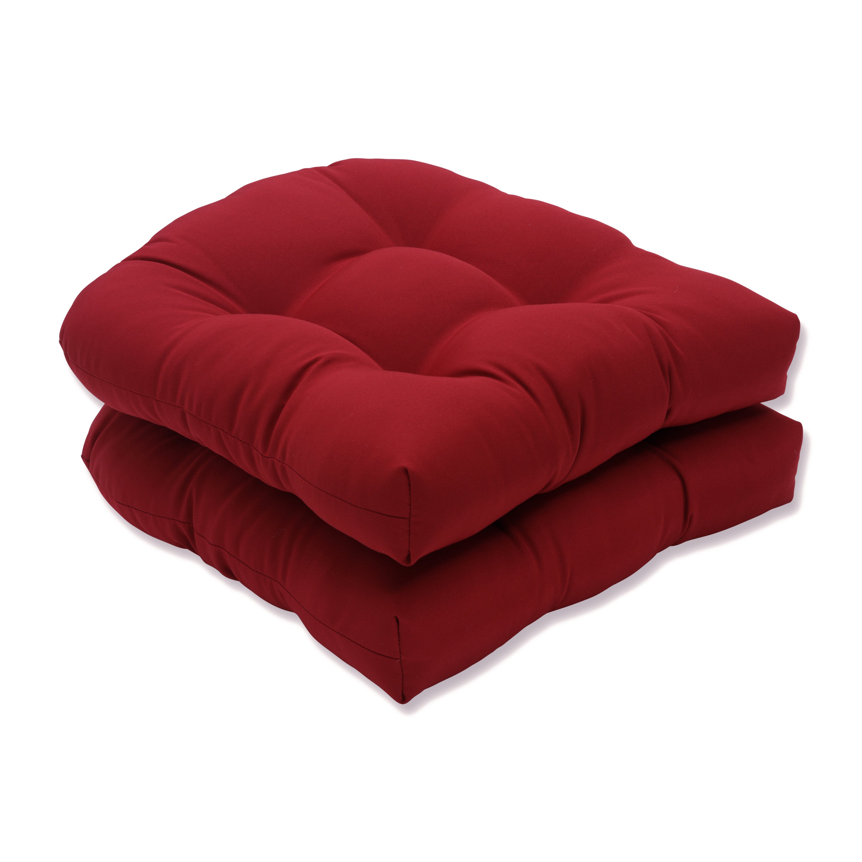 Outdoor/Indoor Pompeii Red Wicker Seat Cushion (Set of 2)