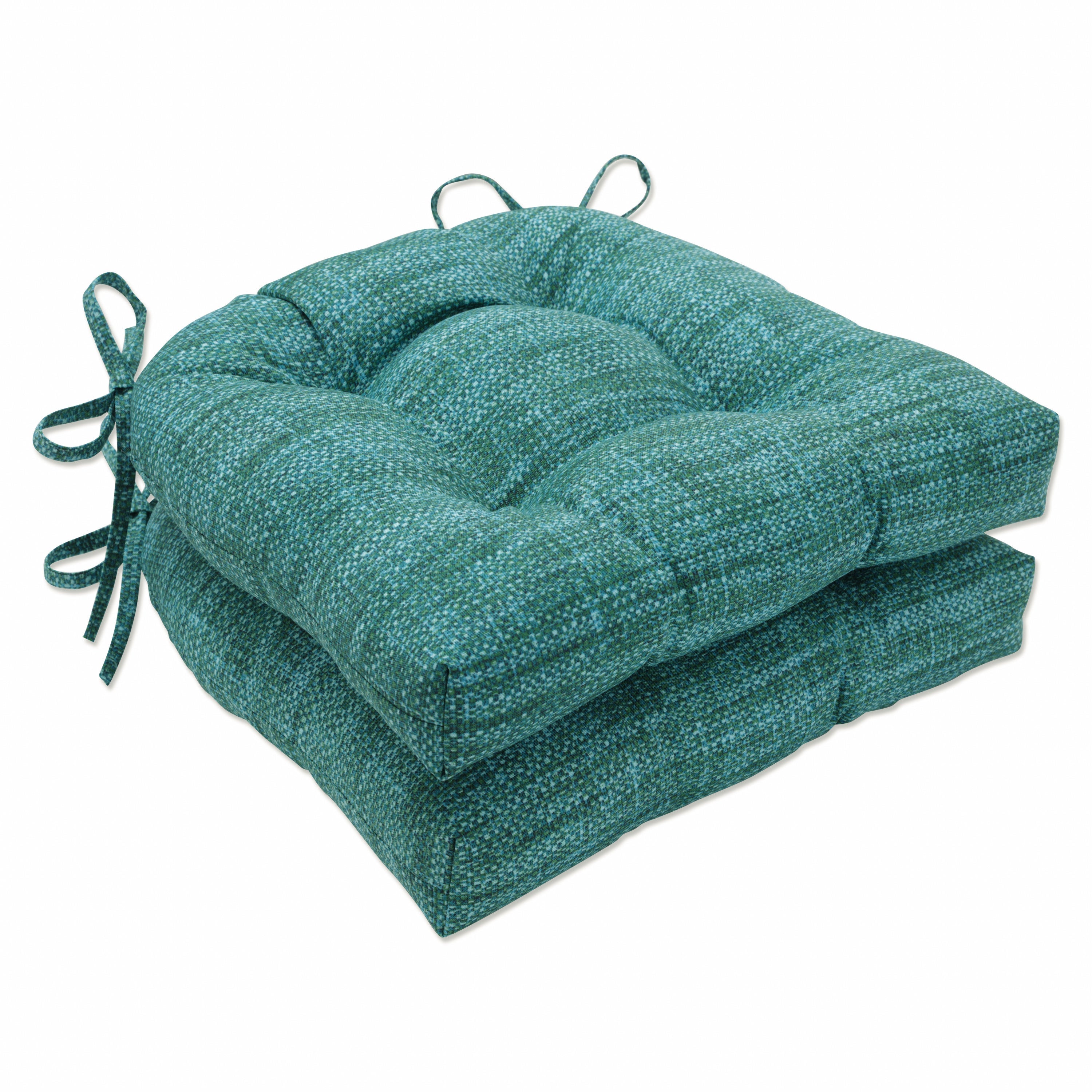 Outdoor/Indoor Remi Lagoon Reversible Chair Pad (Set of 2)