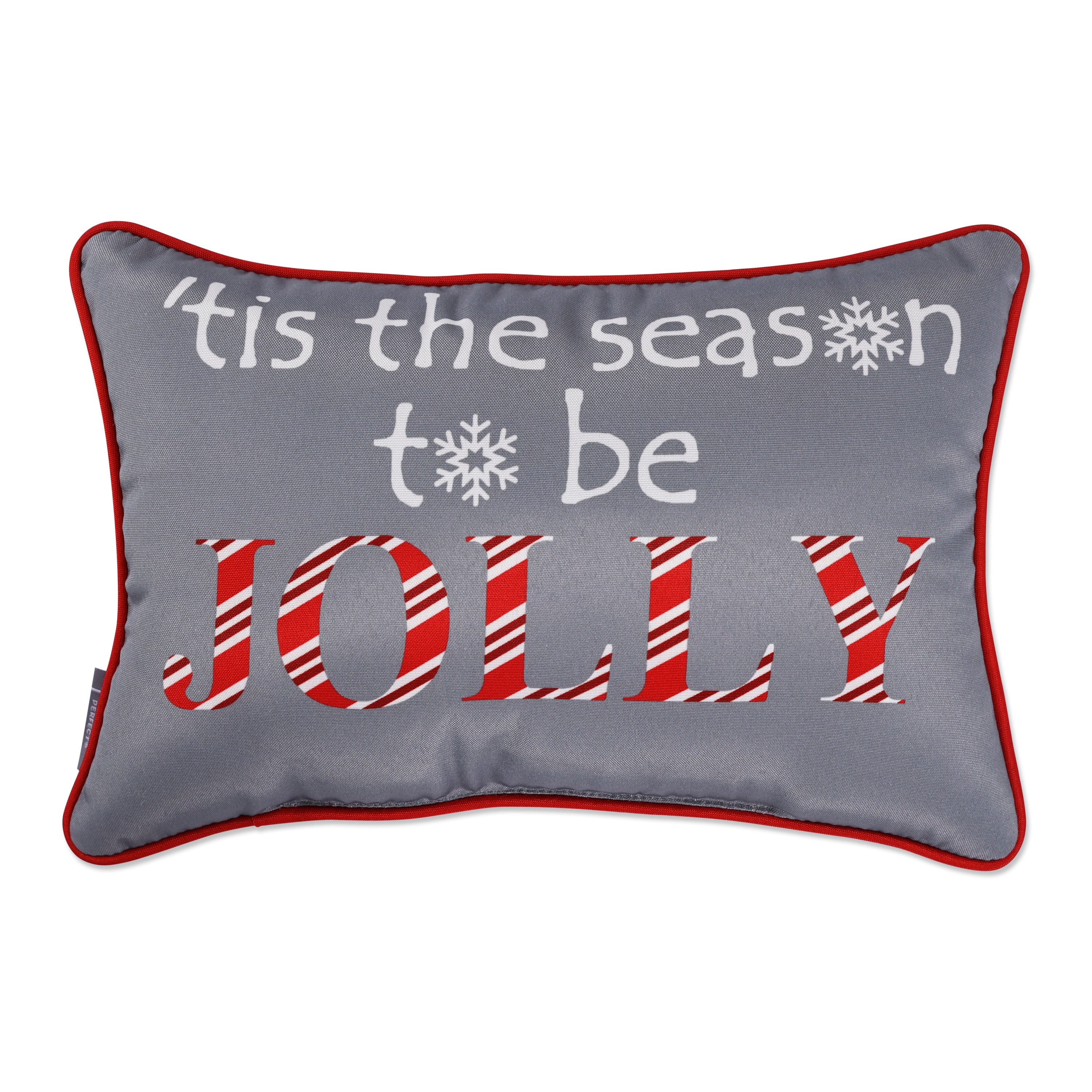 Outdoor/Indoor Christmas To Be Jolly Rectangular Throw Pillow